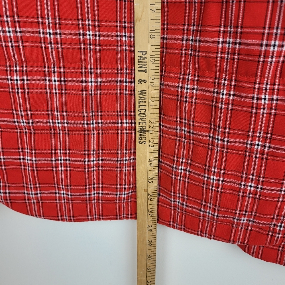 Bonfire Red Plaid Women's Zipper front jacket funnel collar hood gorpcore ski SP - Picture 5 of 13